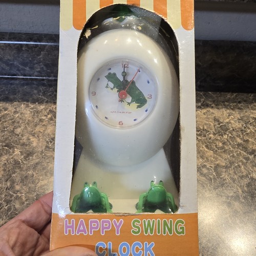 Nos moving frog clock - nos, vintage