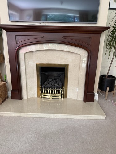 Wooden fire surround with - wooden,