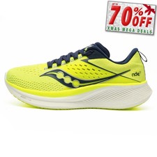 Saucony Ride 17 Mens Running Shoes Gym Fitness Workout Trainers Yellow