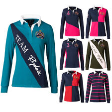 Ladies Rugby Shirt Women's Cotton Jersey Top Long Sleeve Polo Shirts Rydale