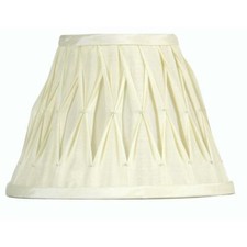 Ivory Pinched Pleat Silk