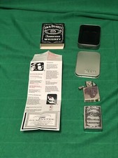 Boxed Unused Old No 7 Jack Daniel’s Tennessee Whiskey Silver Zippo Lighter 1998