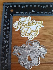 2 pc Wedding Day die sentiment die metal cutting die cutter UK fast post