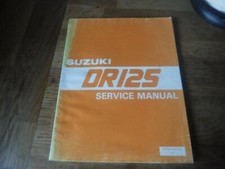 SUZUKI DR125 GENUINE SERVICE MANUAL WORKSHOP HANDBOOK OWNERS GUIDE 1985