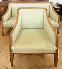 NEWLY FRENCH POLISHED Parlour Suite-Sofa+Armchair-FREE DELIVERY