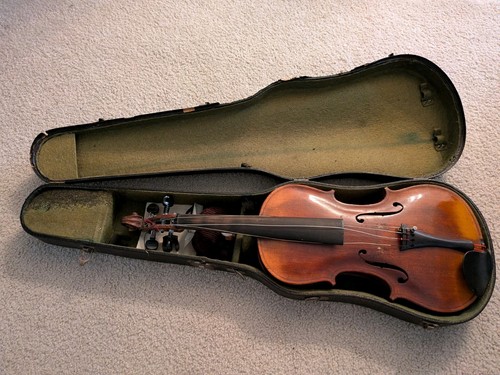 Antique vintage wood violin - vintage,