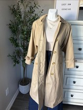 Burberrys beige long trench - long,
