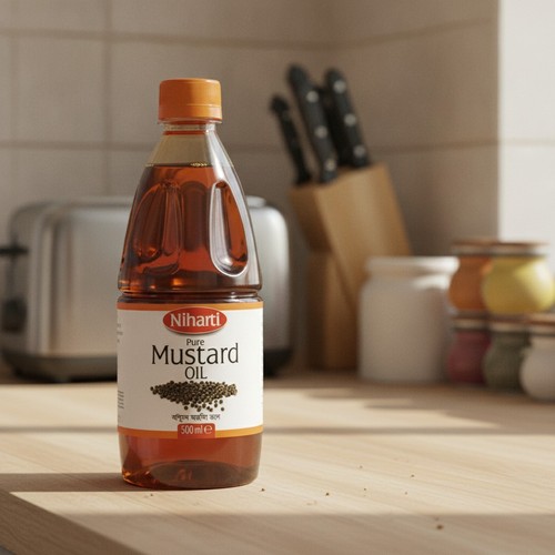 Raw pure mustard oil 500ml - raw,