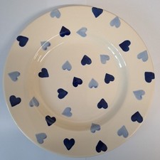 Emma Bridgewater Plate Blue Heart Design (22cm Wide)