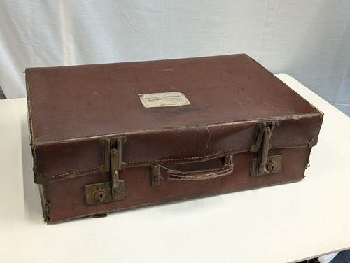Vintage hard brown leather - vintage,