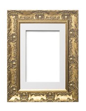 Wide Ornate MUSE  Picture Frame Photo Frame Poster Frame with Mount Gold ,Silver