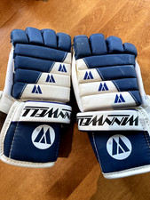 Vintage Winnwell Pro Flex Thumb RHG50  12" (30cm) Blue Leather Hockey Gloves