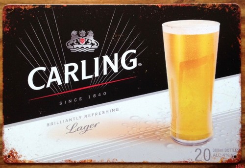 Carling beer lager - carling, pin