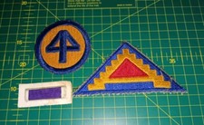 Ww2 US Patches, 44th And 7th Div Patches Plus Purple Heart Ribbon Bar