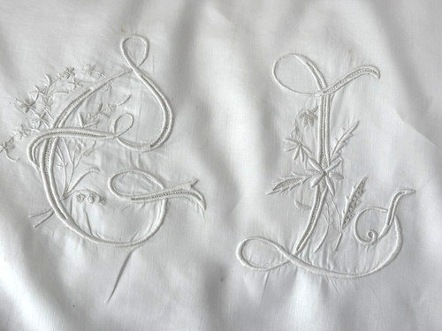Antique 1900 linen french - linen,