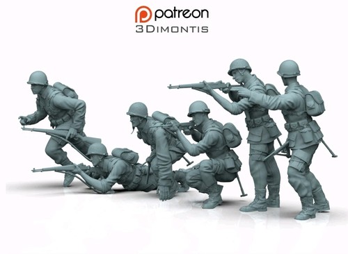 Ww2 full set soldiers - us,