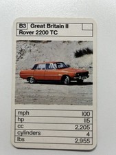 Ace Trump Card Game-Cars Rover 2200 TC