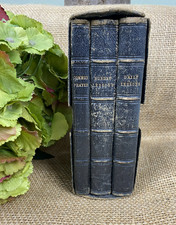 Antique Leatherbound Book Set, Common Prayer, Daily Lessons And Sunday Lessons.