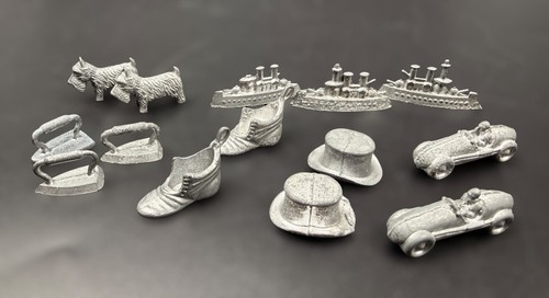 Vintage monopoly metal tokens - metal,