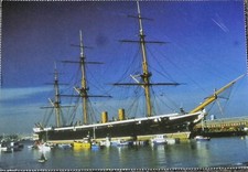 HMS Warrior Large Vintage Postcard