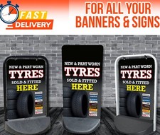 Tyre pavement sign for garage
