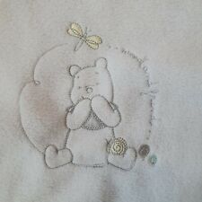 Babies R Us Disney Baby Blanket Blankie Pram Soft Winnie The Pooh Bear White 