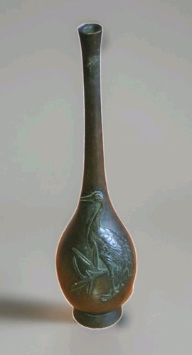 Antique japanese bronze vase - antique,