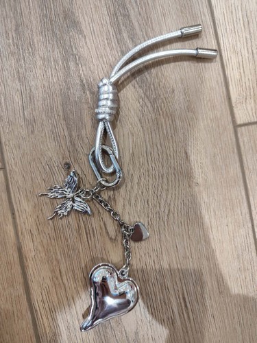 Silver heart butterfly - silver, &