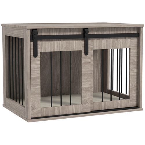 Wooden dog crate furniture - crate,