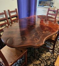 Pre Loved Italian Mohogany Dining Table For 6