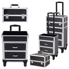 Large Vanity Makeup Beauty Cosmetic Case Trolley Box Nail Storage on Wheels