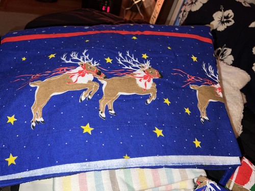 Reindeer sleigh double flat - reindeer,