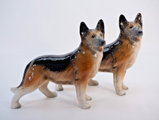 Pair of Vintage Melba Ware  German Shepherds Ceramic Figurine