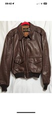 Schott Bros A-2 Cowhide Brown Leather Flight Jacket Great Condition Lining Good