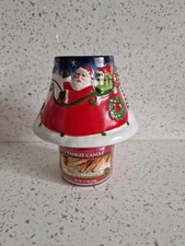 Yankee Candle Chistmas Small Shade Santa sleigh And Reindeers 