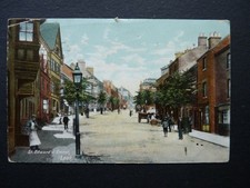 STAFFORDSHIRE. PRINTED POSTCARD. ST EDWARD'S STREET, LEEK. POSTED.
