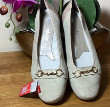Rieker Ballet Pump Shoes in Beige Size EU 41 UK 6.5 New