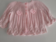 Baby girl's Brand new Hand knitted Matinee Jacket (59 Tub 3)
