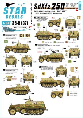 Star decals c1371 sdkfz - star, 35-c1371,