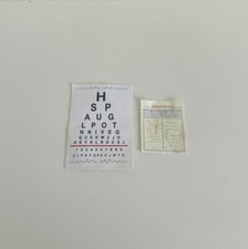 Sylvanian Families Clinic/Hospital spares—Medical Record & Eye Test Chart