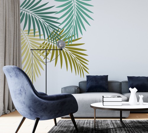 Large leaf wall - stencil,, palm