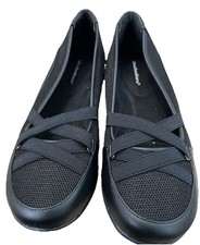 Yours Evans Cloudealkers Size Uk 6.5 Wide Black Comfort Shoes Bnwt