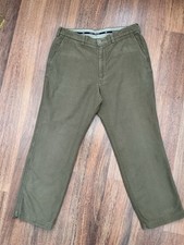 Men’s M&S Blue Harbour Tan Sand Brown Moleskin Trousers Size W 34 L 29 VGC