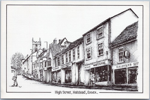Halstead vintage postcard high - halstead,