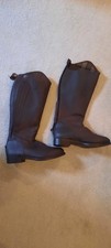 Toggie brown riding boots size 4 zip up synthetic very good condition 