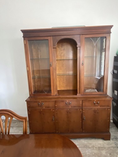 Yew wood dining - room, cabinet