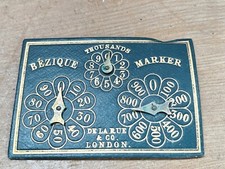Vintage bezique marker card - bezique,