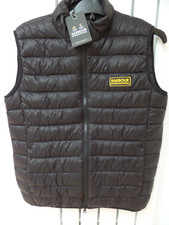 Mens Barbour International Racer Reed Gilet In Black S Small BNWT