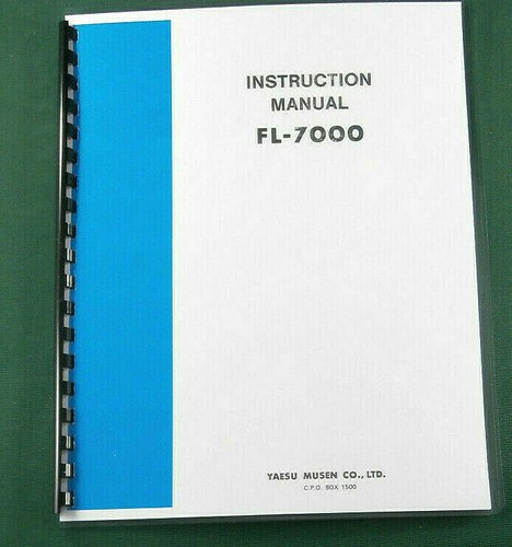 Yaesu 7000 instruction - yaesu,