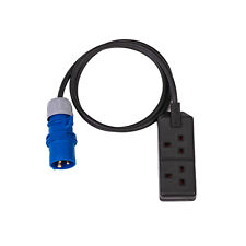 16Amp Plug to 13Amp 2Gang